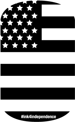 American Flag Basic Black And White Dog Tag Decal - Flag Of The United States (600x600), Png Download