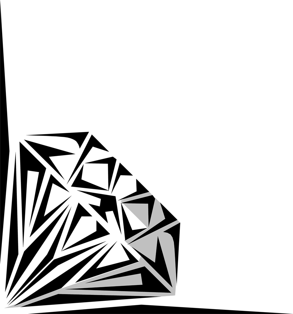 Corner Lower Left Free Stock Photo Illustration - Diamond Borders Clip Art (958x1029), Png Download