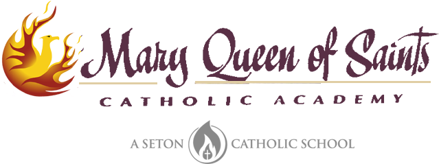 Mary Queen Of Saints Logo - Christmas Glitter Graphics (638x261), Png Download