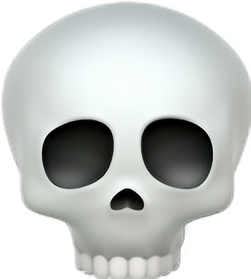 Emoticon Emoji Emijicaveira Caveira Pngtumblr Pngs - Skull Emoji Png (508x564), Png Download