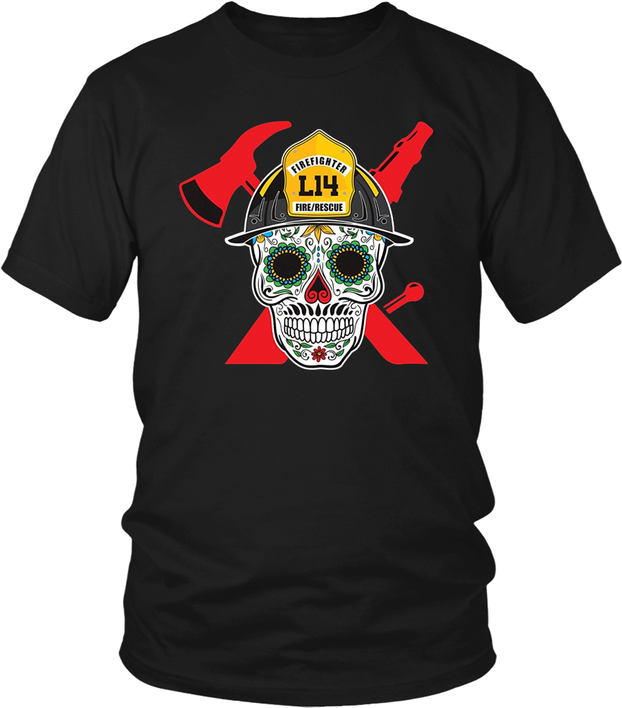 Skull Firefighter Halloween Shirt Teefim - Gaming T Shirt - Sleep With A Gamer We Push All The (1000x1000), Png Download