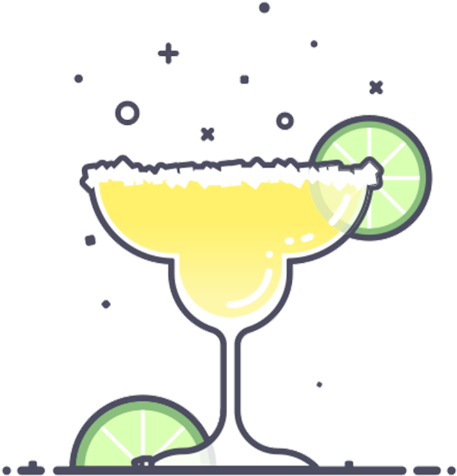 Cocktail Limoncello Lemon Illustration - Vẽ Ly Rượu Cocktail Đẹp (1333x1000), Png Download
