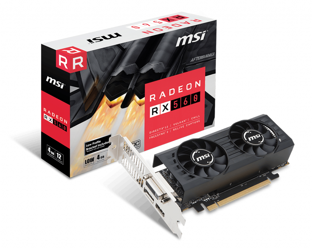 Radeon Rx 560 4gt Lp Oc - Rx 560 Low Profile (1024x820), Png Download