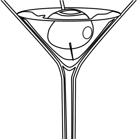 Martini Clipart Toast - Martini Glass Drawing Png (640x480), Png Download