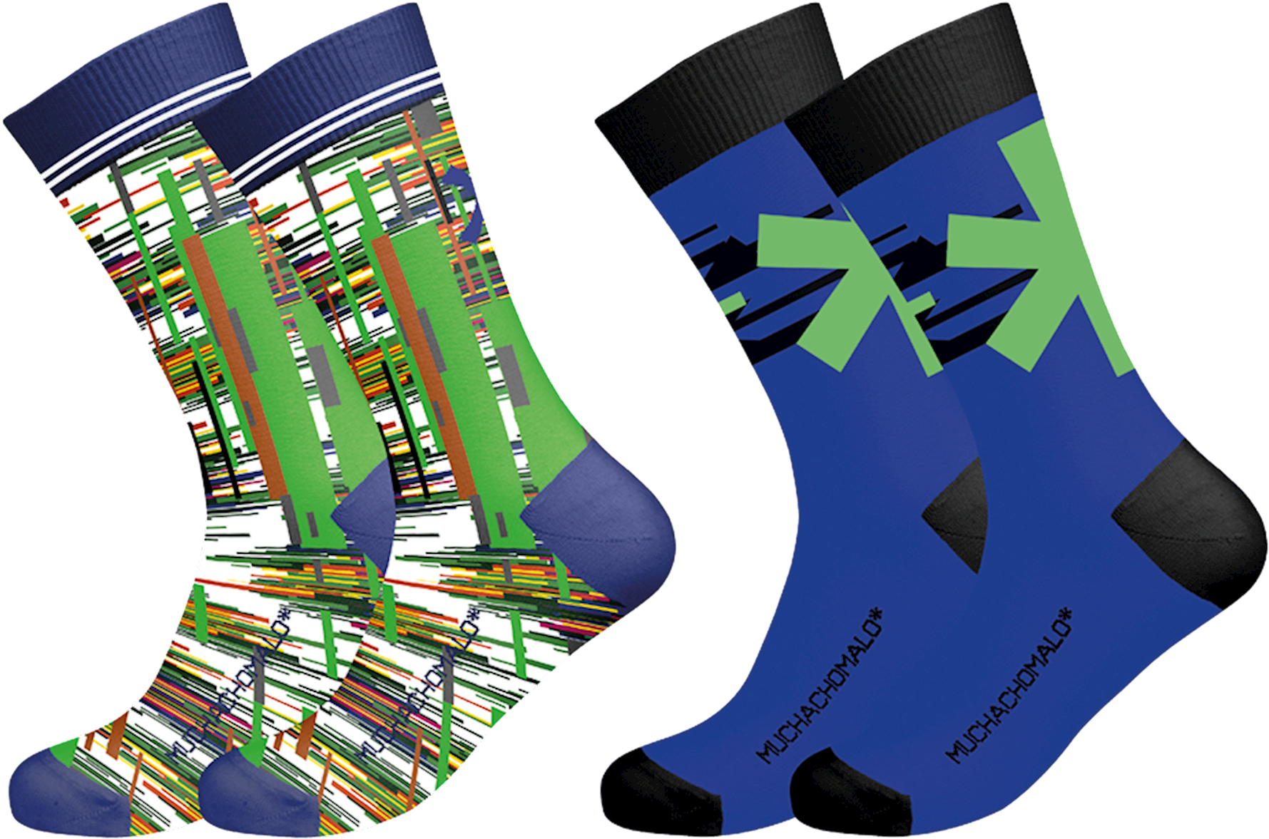 2-pack Socks Glitch - Muchachomalo (1920x1920), Png Download