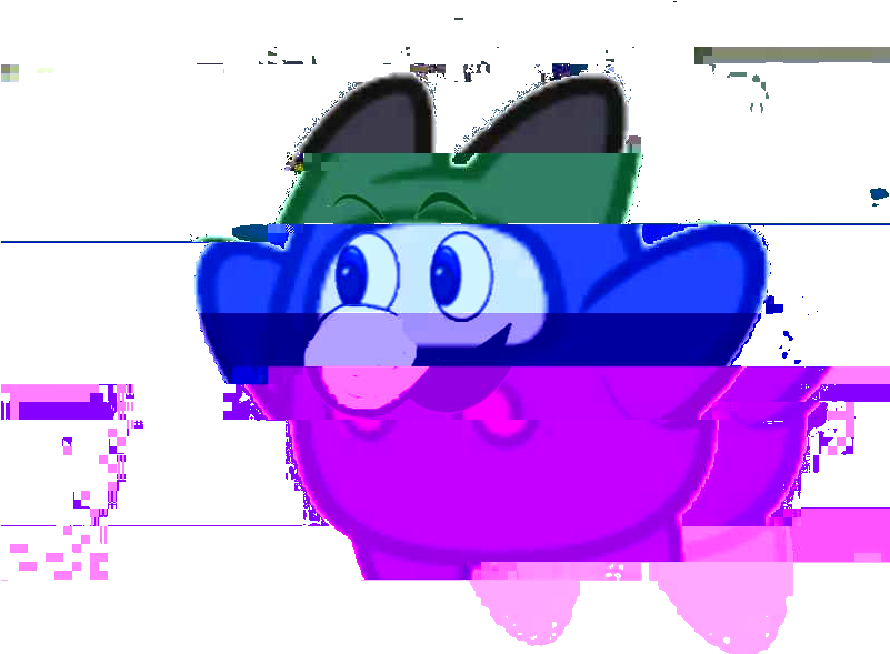 Glitch Ningee - Cartoon (800x800), Png Download