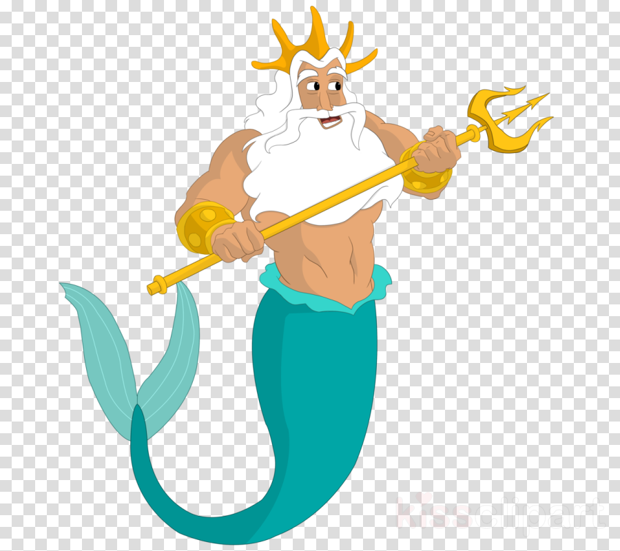 King Triton Little Mermaid Png (900x800), Png Download