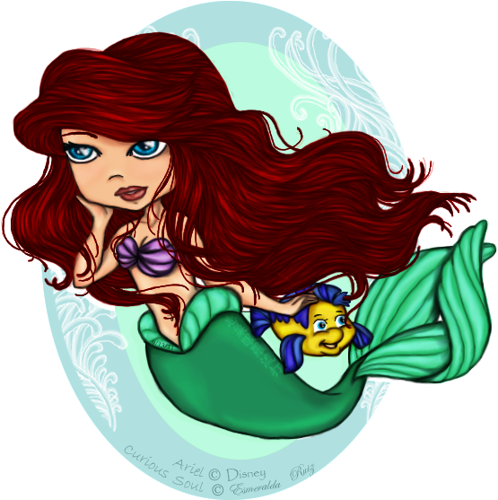 Ariel Princesas, Pequeñas Sirenas De Disney, Ariel - Cartoon (731x598), Png Download