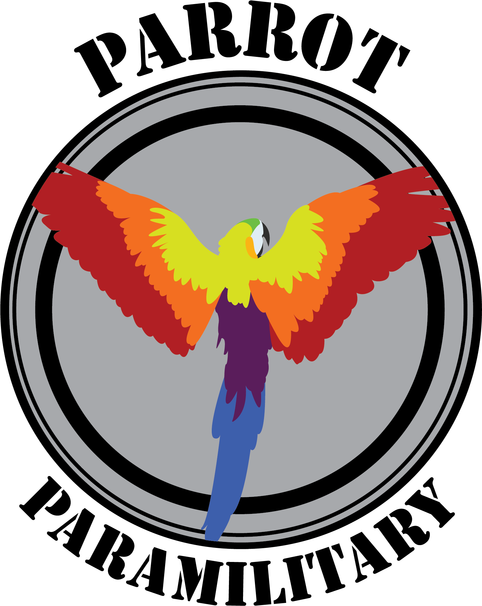 Parrot Paramilitary Logo - Parrot (1541x2012), Png Download