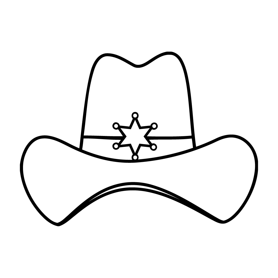 Sheriff Cowboy Hat Decal - Cowboy Hat (1051x1051), Png Download