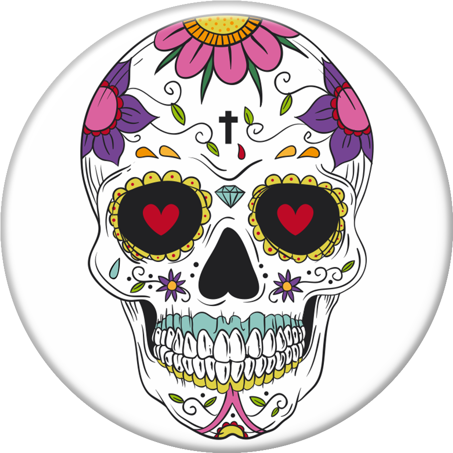Pop Selfie Caveira Mexicana - Mexican Day Of The Dead Symbols (1000x1000), Png Download