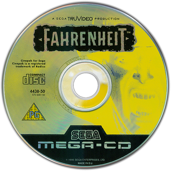 Sega Mega Cd Europe Disc Pack - Fahrenheit For Sega 32x (567x567), Png Download