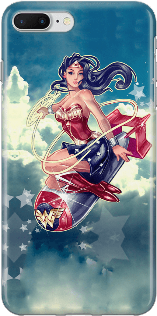 Wonder Woman On Bomb (1000x1093), Png Download