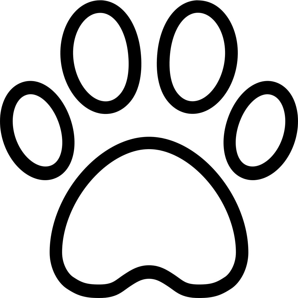 Png File Svg - Paw Outline Icon Png (980x981), Png Download