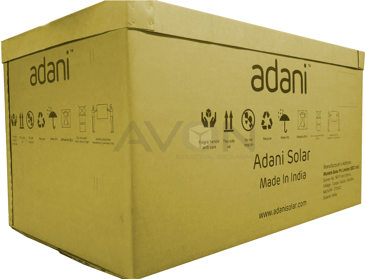 View Larger Image Adani Solar Packaging By Avon Containners - Solar Module Packing Box (1280x950), Png Download