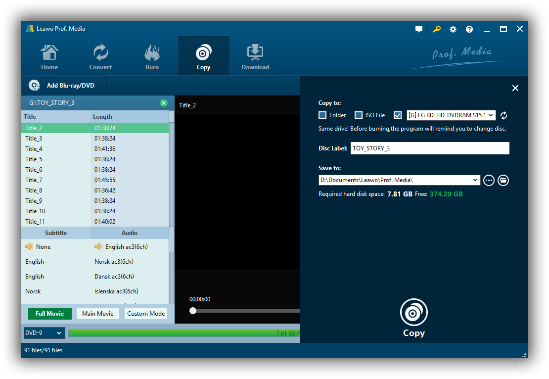 If You Have Only One Drive, No Worry, The Program Will - Dvd (1110x766), Png Download