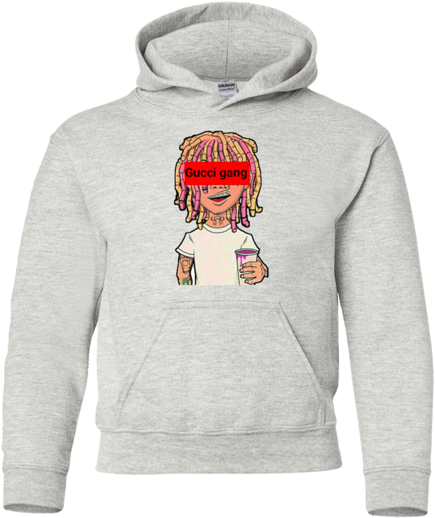 Lil Pump Gucci Gang Youth Hoodie Sweatshirts - Cyprus Airways Retro Logo Cypriot Airline Hoody (1024x1024), Png Download