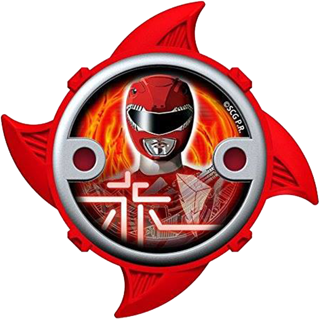 Mighty Morphin Red Ninja Power Star - Etoile Power Rangers Ninja Steel (648x642), Png Download