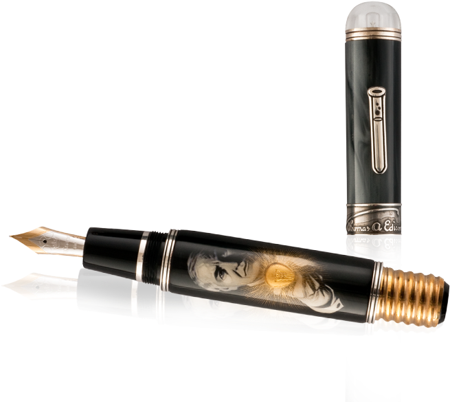 Thomas Edison - Fountain Pen (800x618), Png Download