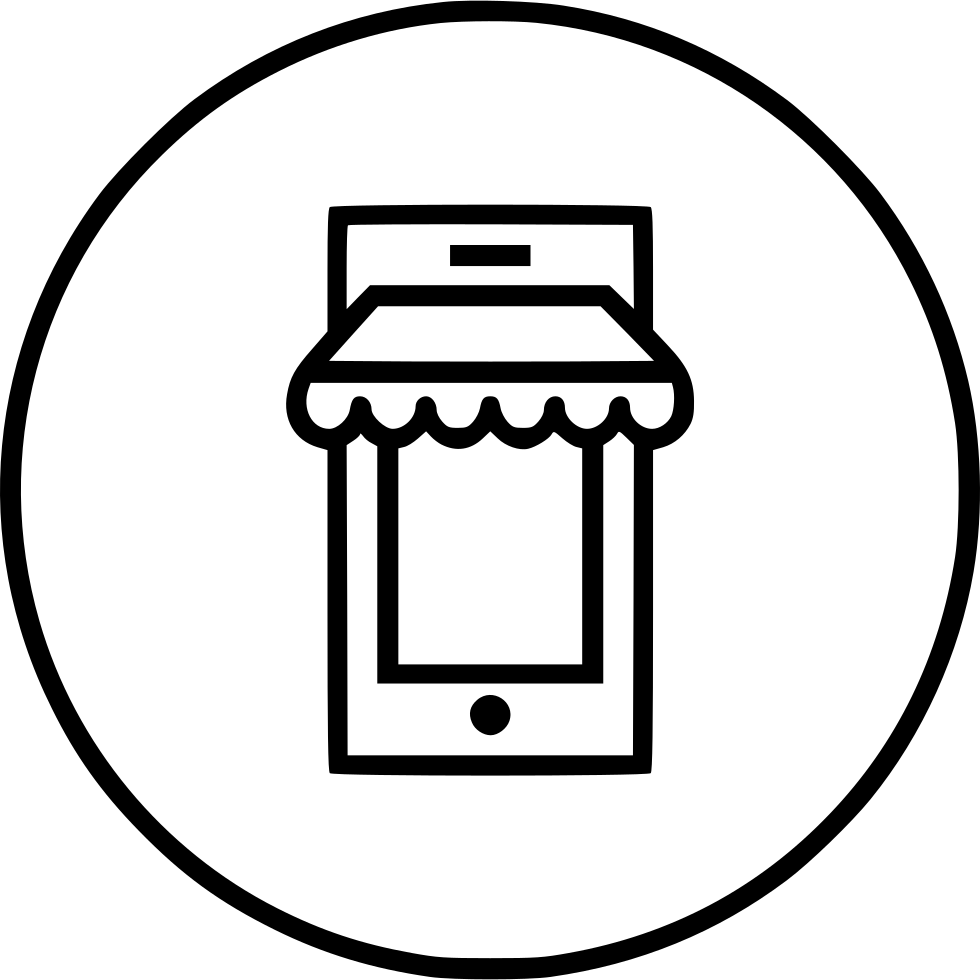 Shop Mobile Online Store Shopping Sell - Shopping (980x980), Png Download