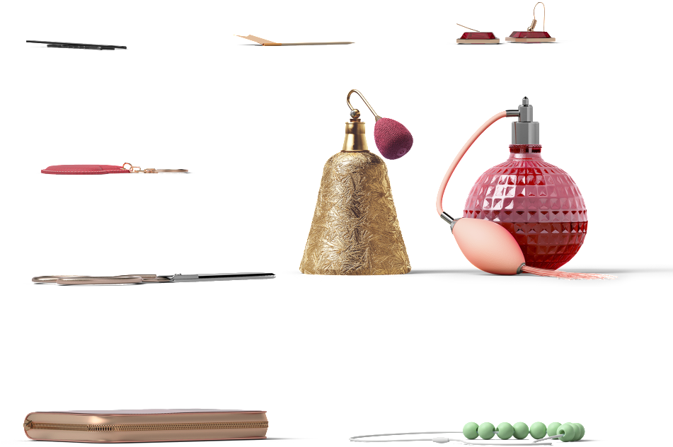 Various Female Cosmetics Transparent Decoratives - Portable Network Graphics (1024x850), Png Download