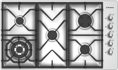 90cm Gas Cooktop With Side Controls - Gas Cook Top 90cm (624x520), Png Download