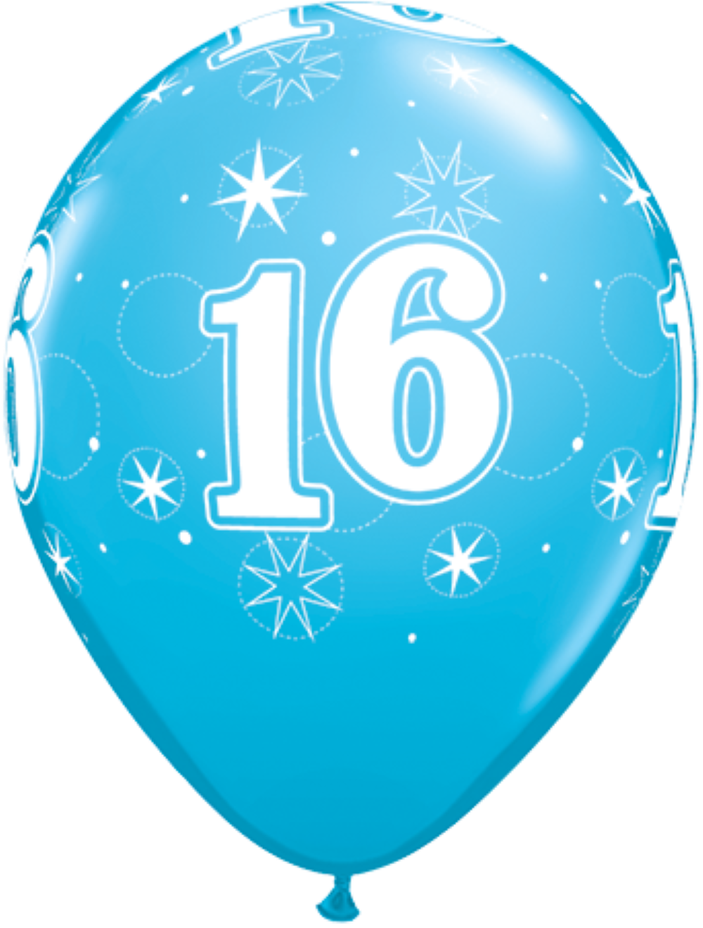 16 Around Robins Egg Latex Balloons - 50th Birthday Balloon Transparent (1000x1319), Png Download