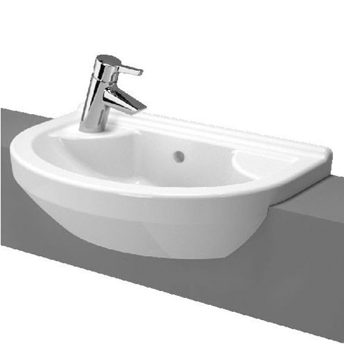 Vitra S50 Round Compact Semi Recess Basin - Vitra S50 Round Compact Semi-recessed Basin 55cm (800x500), Png Download