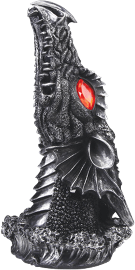 Red Gem Eyes Dragon Incense Burner - Fire Breathing (555x555), Png Download