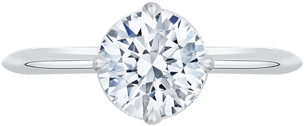 Carizza 18k White Gold Carizza Semi Mount Engagement - Tacori Ht254625rd8 Pave Diamond Engagement Ring In (800x800), Png Download