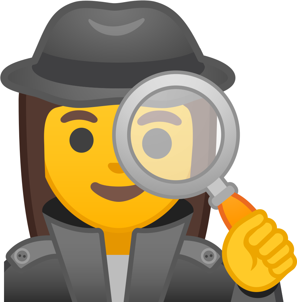 Woman Icon Noto Emoji - Detective Emoticon (1024x1024), Png Download