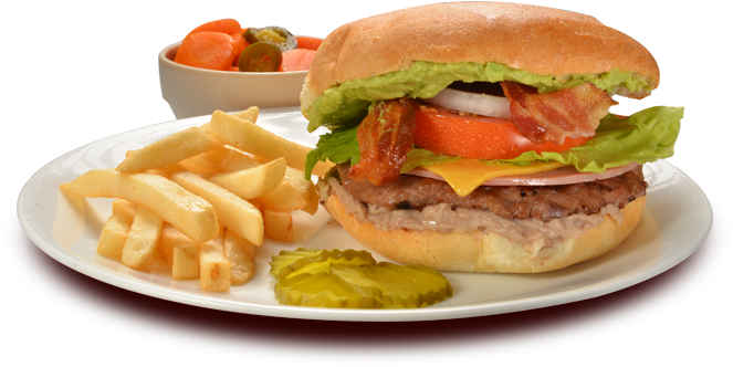 Hamburguesas2 - Hamburguesa La Puntada (673x483), Png Download