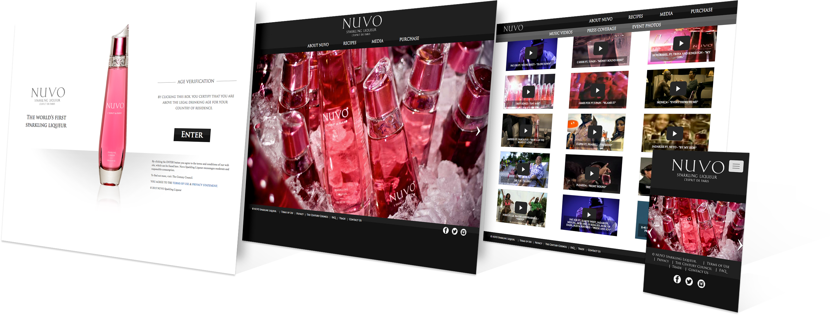 Liquor Brand Website Design (3000x1240), Png Download