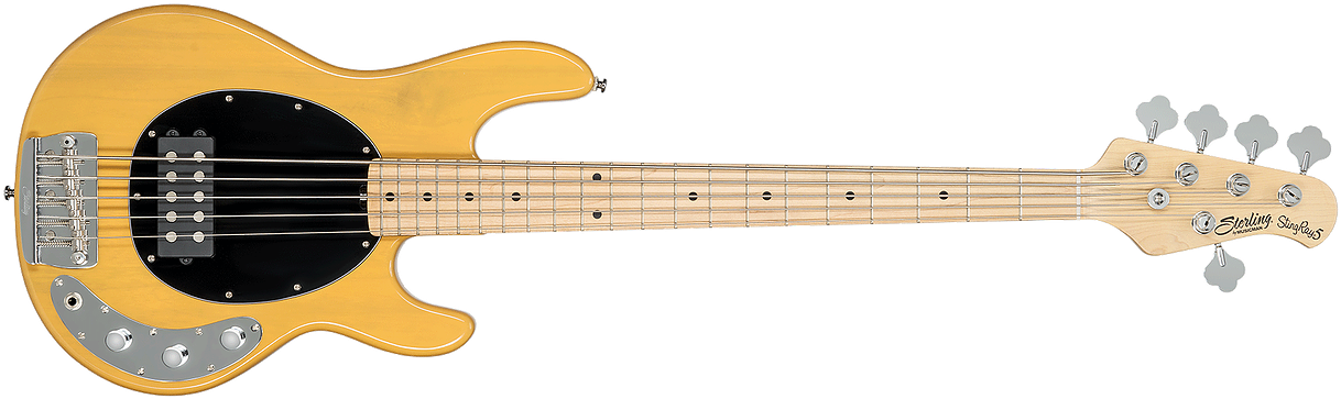 Featuring A Vintage Flat 'slab' Body, A 9v Powered - Bass Guitar (1583x400), Png Download