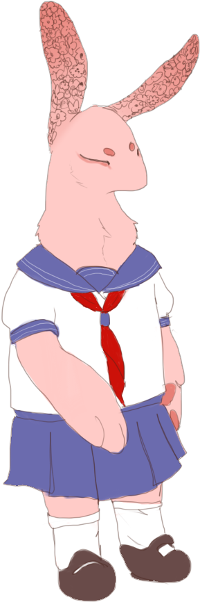 Flower Ears - Rabbit (409x891), Png Download