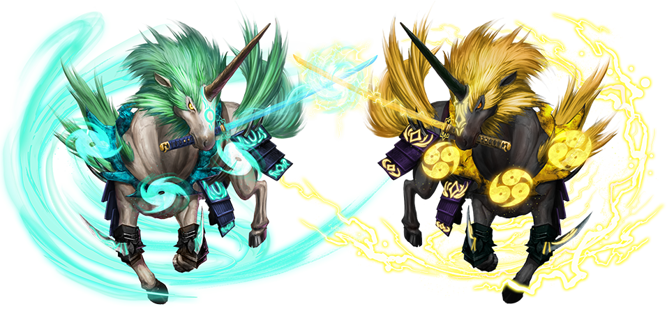 Fuujin And Raijin - Onigiri Fujin And Raijin (956x446), Png Download