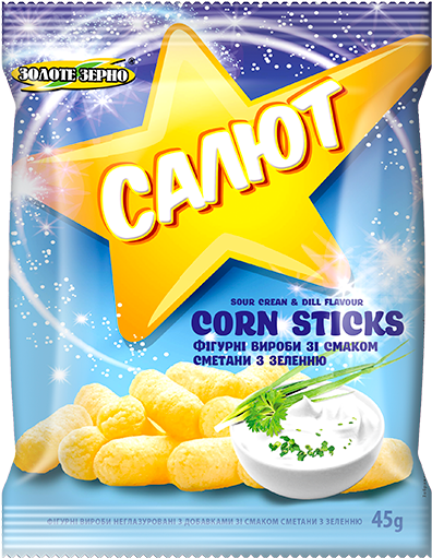 Palochki Saljut Smetana 45 - Puffcorn (600x800), Png Download