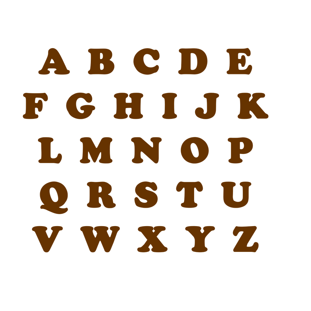 Letras Marrons Eva Lojas Brilhante - Letras Con Gotas De Agua (1000x1000), Png Download
