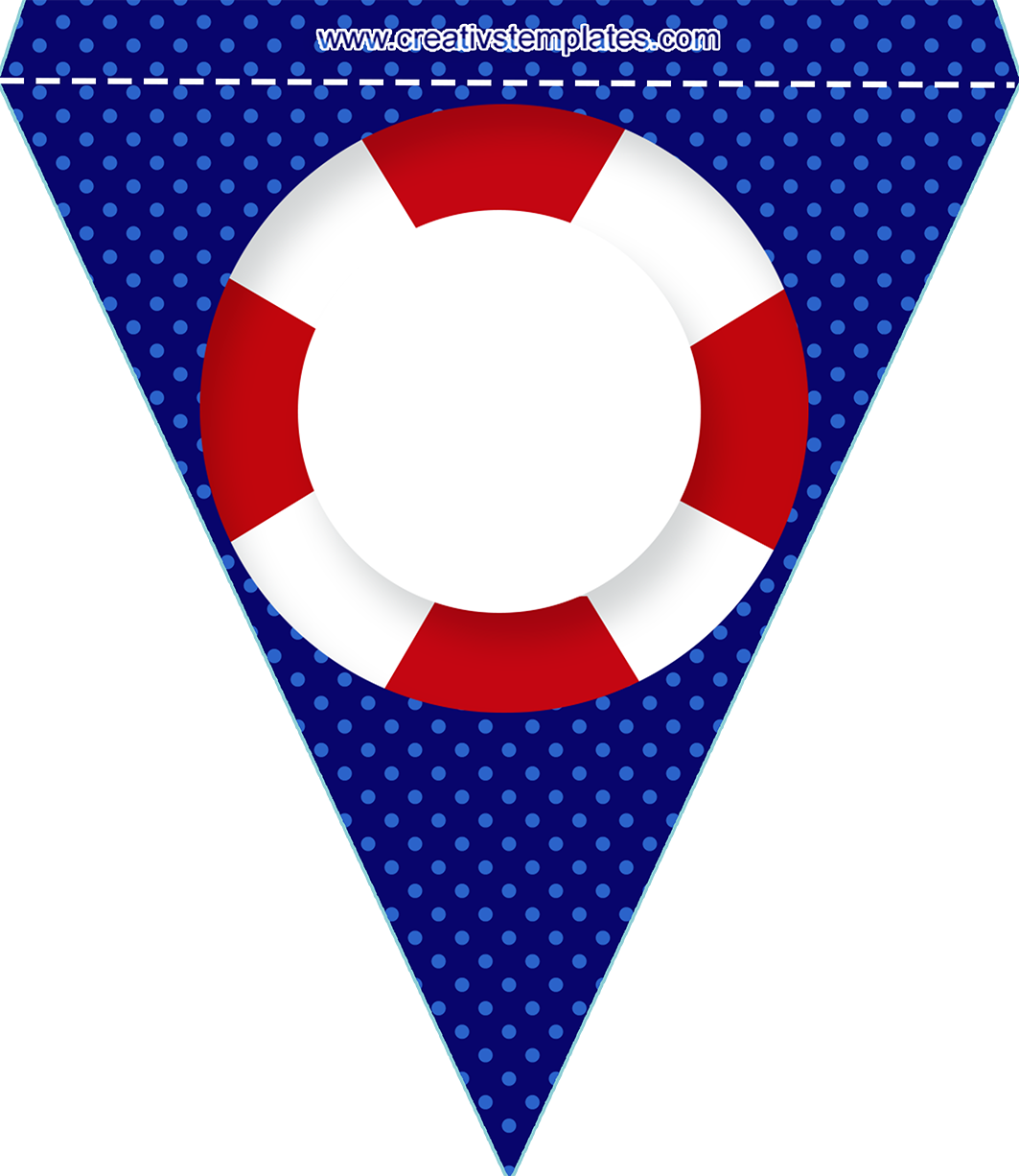 Bandera Oso Marinero Nautical Banner, Nautical Clipart, - Banderines Para Imprimir Marinero (1063x1226), Png Download