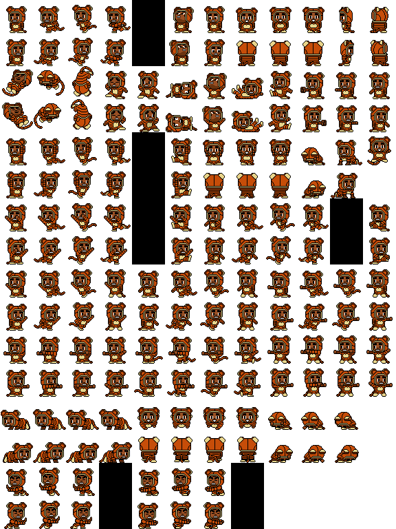 Troy's Halloween Tiger Costume - Tiger Running Sprite Sheet (576x768), Png Download