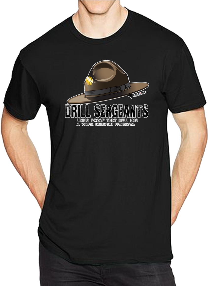 Drill Sergeants Living Proof Hell Has A Work Release - Hanes Men's Nano-t T-shirt Men's Tee Shirts (1200x1160), Png Download