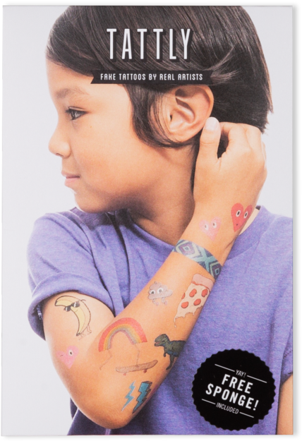 Kids Mix Three - Tattly Temporary Tattoos Kids Mix, 1 Ounce (690x690), Png Download