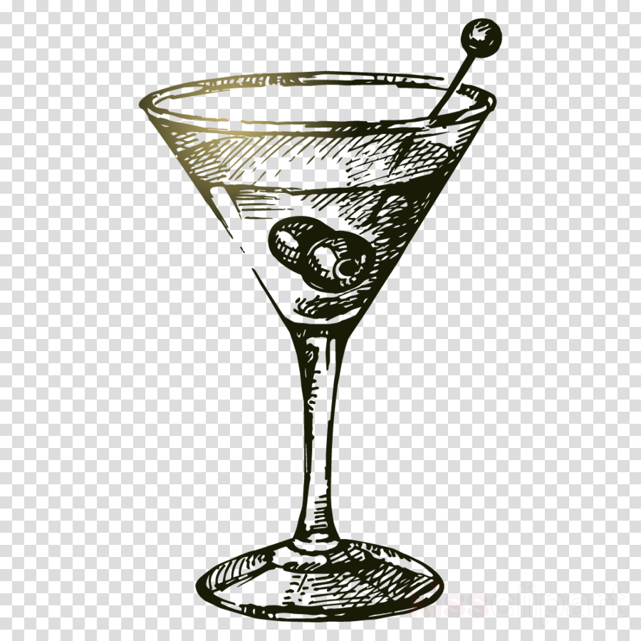 Cocktail Glass Vector Vintage Clipart Martini Cocktail Cocktail Glass