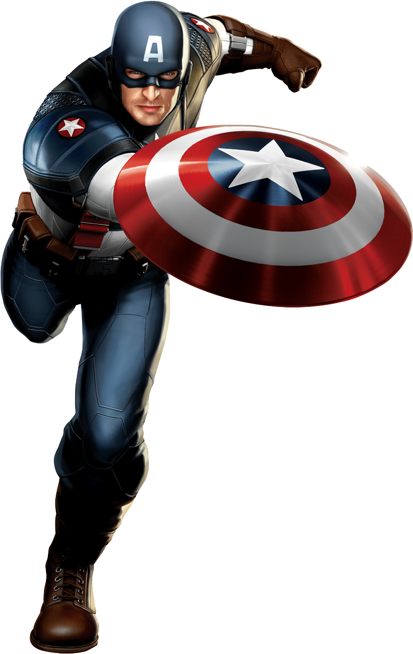 Superheroes Captain America (971x1500), Png Download