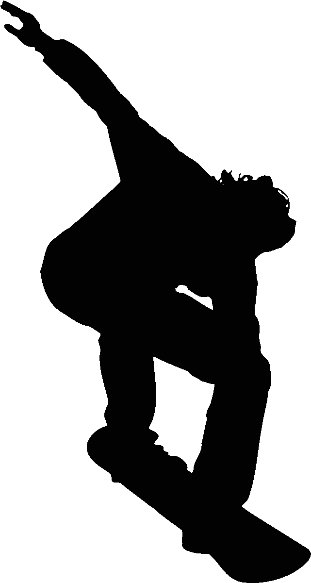 Sticker Silhouette Joueur De Skateboard 1 Ambiance - Wallmonkeys Wall Decals Wallmonkeys Wm23429 Snowboarder (1200x1200), Png Download