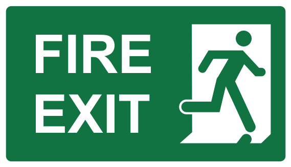 Fire Exit - Fire Exit Sign Hd (600x600), Png Download