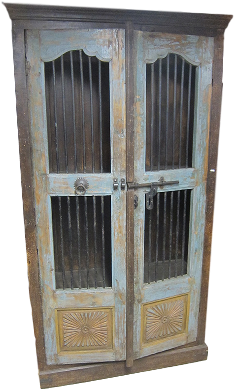Iron Bar Cabinet - Cupboard (492x800), Png Download