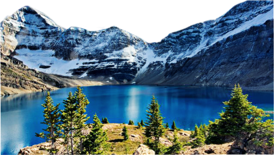 Paisaje Stikers Montañas Bosque Edit (1024x1024), Png Download