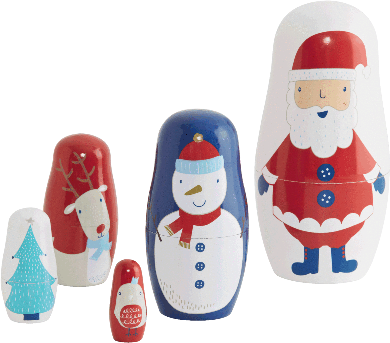 Set Of 3 Christmas Russian Dolls - Christmas Russian Dolls (1440x1440), Png Download