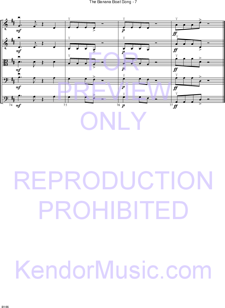 The Banana Boat Song Thumbnail - Document (816x1056), Png Download